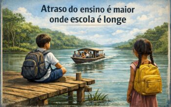 Atraso do ensino é maior onde escola é longe