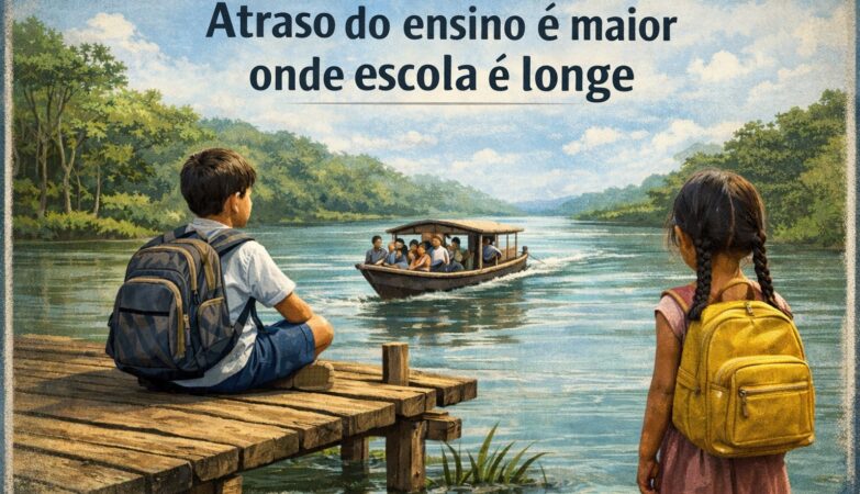 Atraso do ensino é maior onde escola é longe