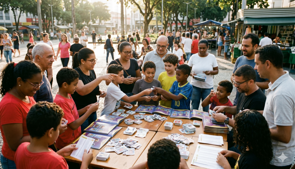 Figurinhas da Copa o pequeno objeto que vira ritual coletivo