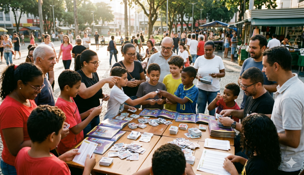 Figurinhas da Copa o pequeno objeto que vira ritual coletivo