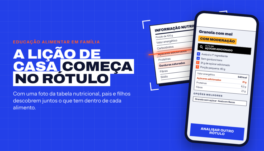Raio-X do Rótulo: o app que ajuda pais a educar os filhos para comer melhor