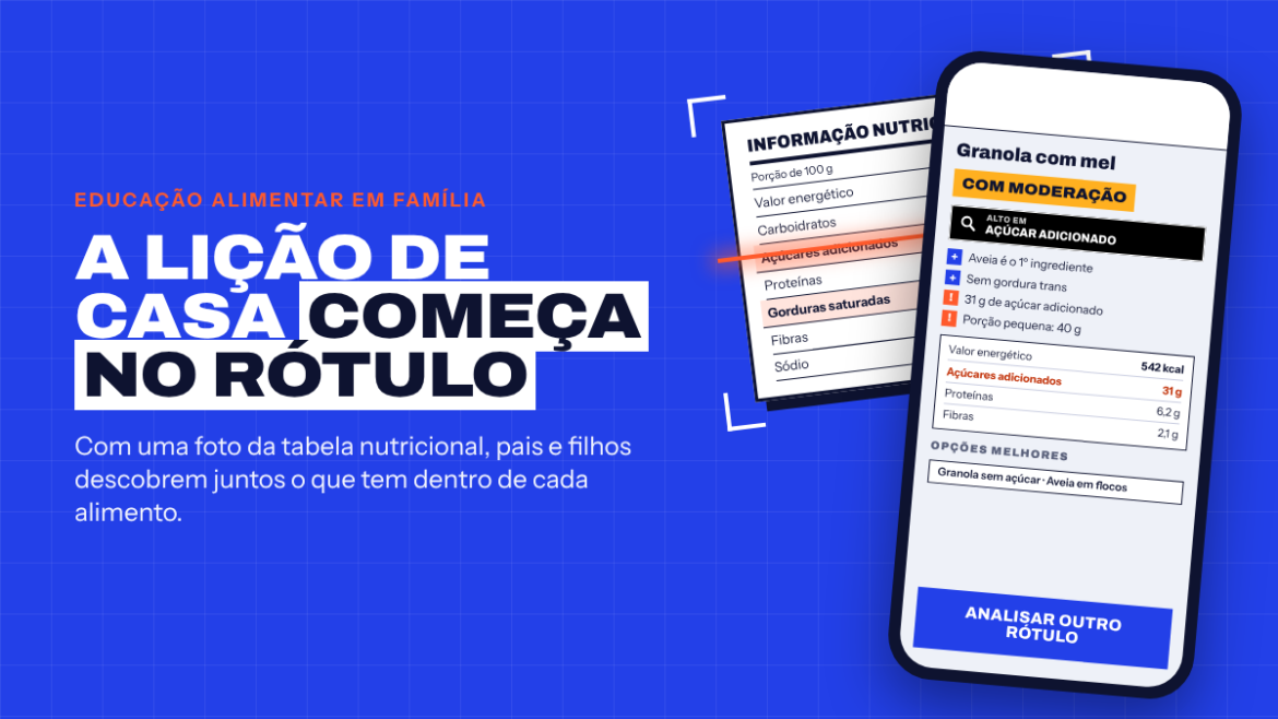 Raio-X do Rótulo: o app que ajuda pais a educar os filhos para comer melhor